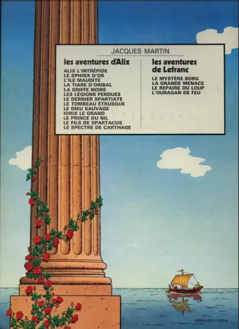 Verso de l'album Alix Tome 5 La griffe noire