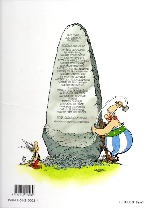 Verso de l'album Astérix Tome 3 Astérix et les Goths