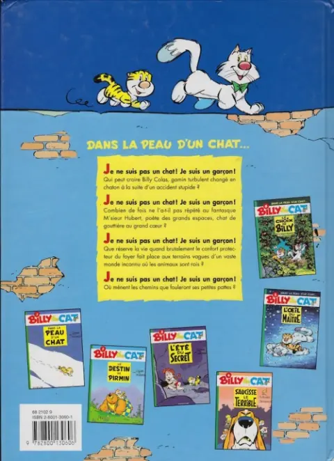 Verso de l'album Billy the Cat Tome 3 L'été du secret