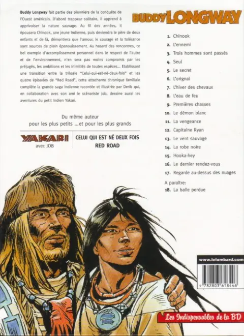Verso de l'album Buddy Longway Tome 1 Chinook
