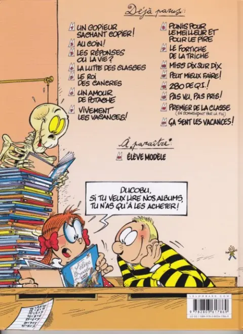 Verso de l'album L'Élève Ducobu Tome 2 Au coin !