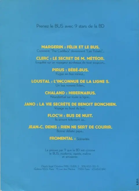 Verso de l'album Félix et le bus TCAR