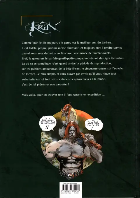 Verso de l'album Krän Tome 3 Gare aux Garous
