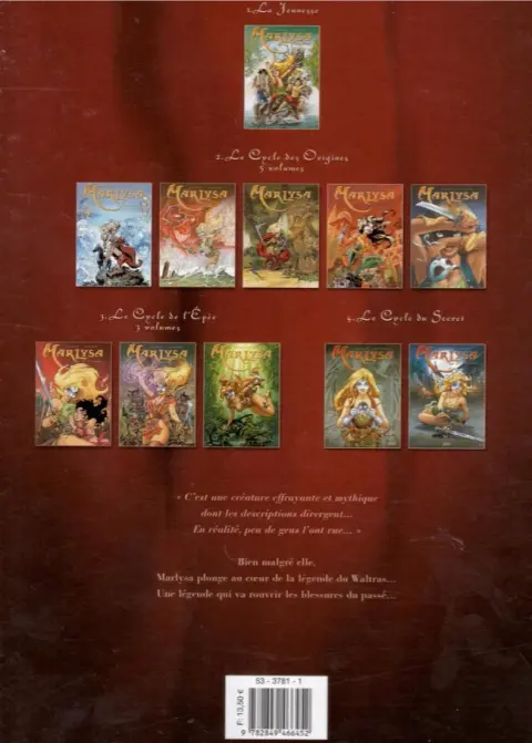 Verso de l'album Marlysa Tome 7 Le Waltras