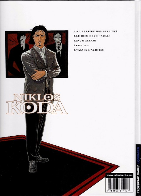 Verso de l'album Niklos Koda Tome 1 A l'arrière des berlines