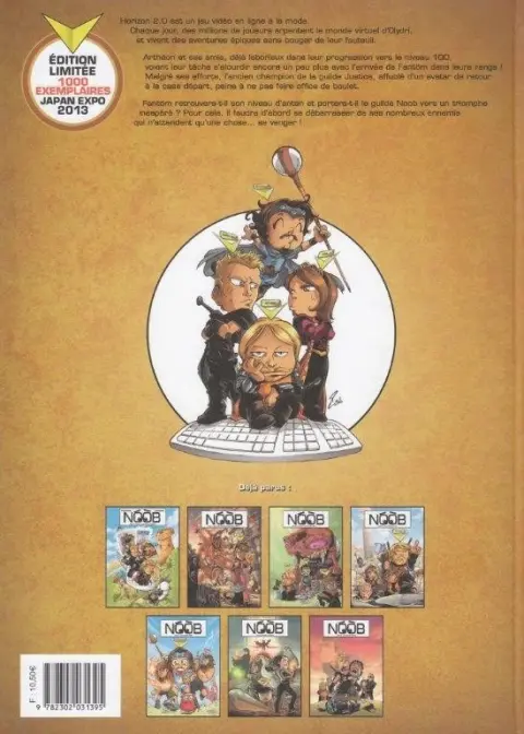 Verso de l'album NOOB Tome 8 Retour à la case départ