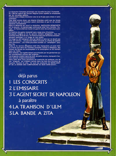 Verso de l'album Bakelandt Tome 3 L'agent secret de Napoléon