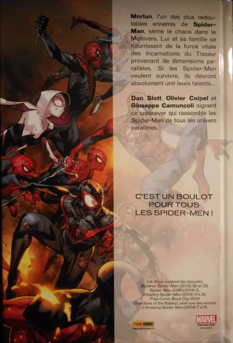 Verso de l'album Spider-Man : Spider-Verse