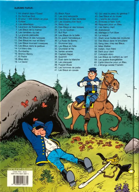 Verso de l'album Les Tuniques Bleues Tome 10 Des bleus et des tuniques