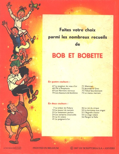 Verso de l'album Bob et Bobette Tome 77 La kermesse aux singes