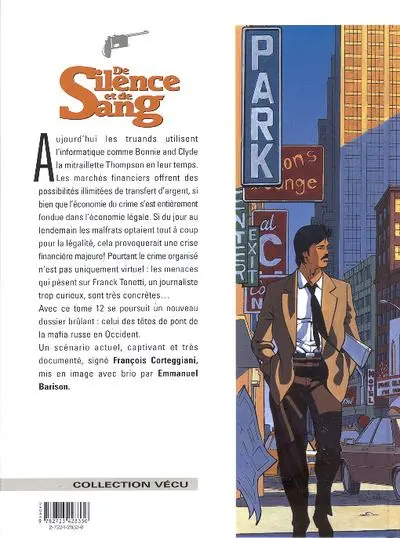 Verso de l'album De silence et de sang Tome 12 Le sceau de Caïn .2