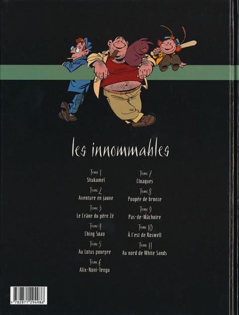 Verso de l'album Les Innommables Tome 11 Au nord de White Sands