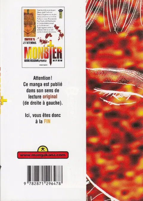 Verso de l'album Monster Chapitre 16 Je t'attendais
