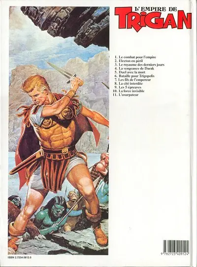 Verso de l'album Trigan Tome 15 L'usurpateur