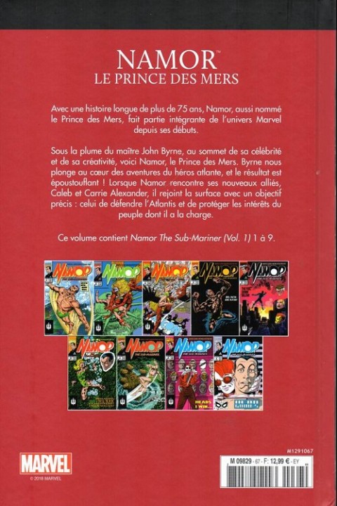 Verso de l'album Le meilleur des Super-Héros Marvel Tome 67 Namor le prince des mers