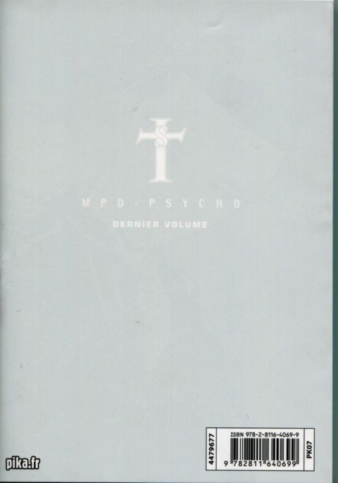 Verso de l'album MPD-Psycho - Le détective schizophrène N° 24