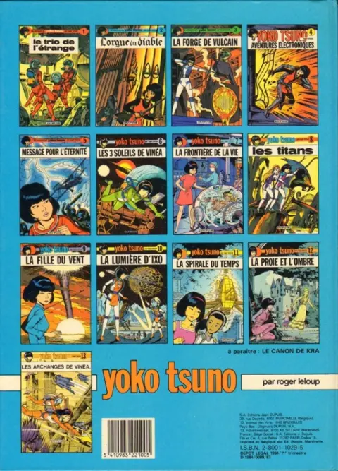 Verso de l'album Yoko Tsuno Tome 14 Le feu de Wotan