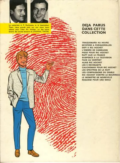Verso de l'album Ric Hochet Tome 12 Les spectres de la nuit