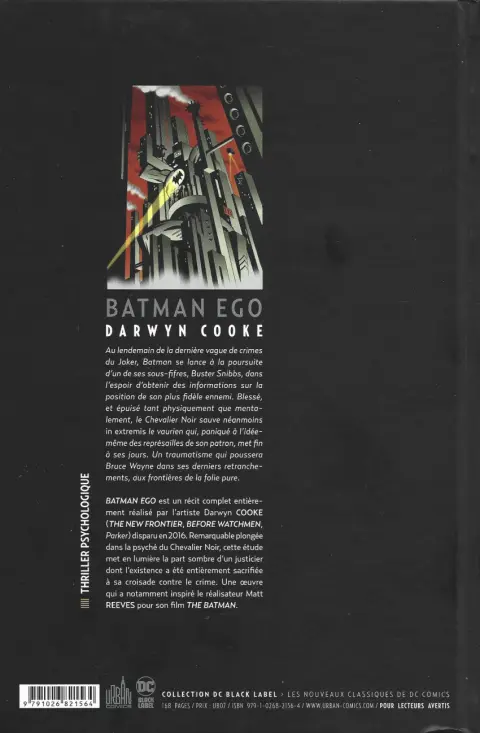 Verso de l'album Batman : Ego