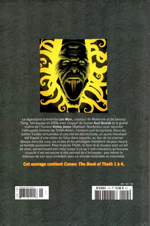 Verso de l'album The Savage Sword of Conan - La Collection Tome 115 Le Livre de Thoth