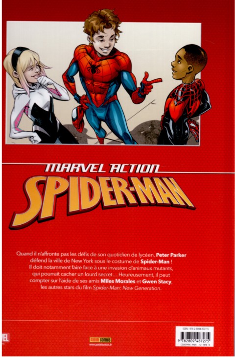 Verso de l'album Marvel Action : Spider-Man Tome 1 Nouveau Départ