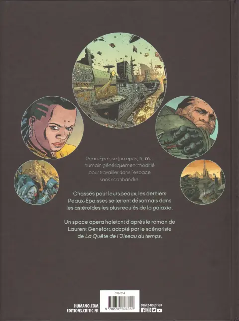 Verso de l'album Peaux épaisses