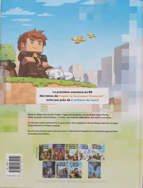Verso de l'album Frigiel et Fluffy 1 Le mystère des pastèques perdues