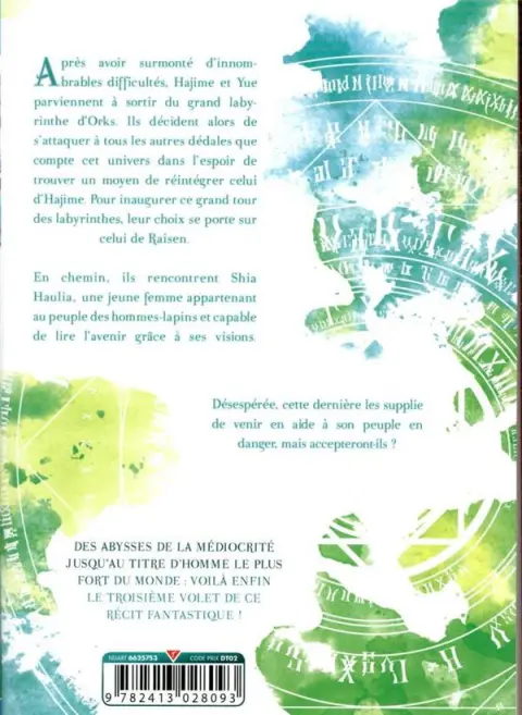 Verso de l'album Arifureta - De Zéro à Héros 3