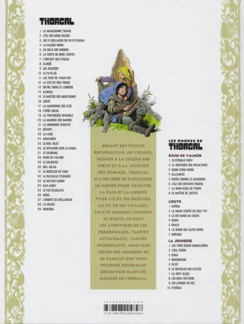 Verso de l'album Les mondes de Thorgal - La Jeunesse de Thorgal Tome 10 Sydönia