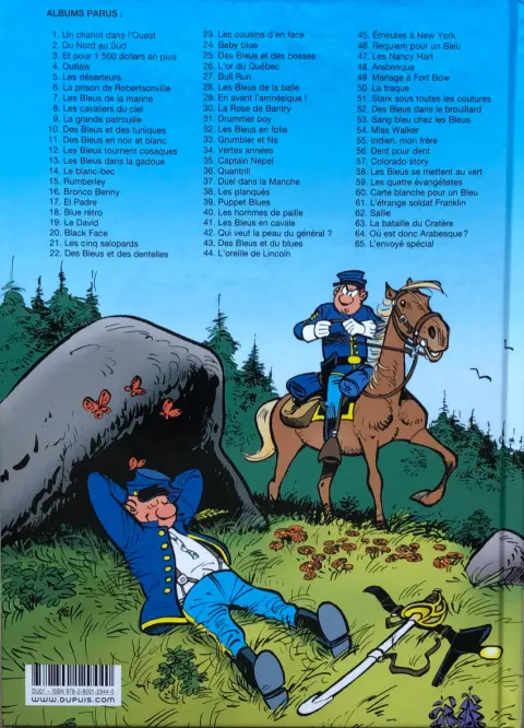 Verso de l'album Les Tuniques Bleues Tome 43 Des bleus et du blues