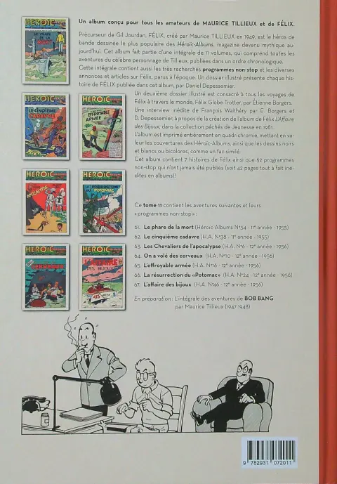 Verso de l'album Félix Intégrale Tome 11