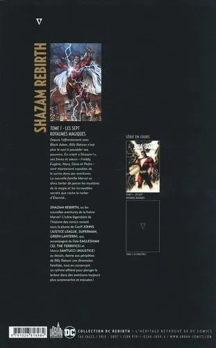 Verso de l'album Shazam Rebirth 1 Les sept Royaumes Magiques