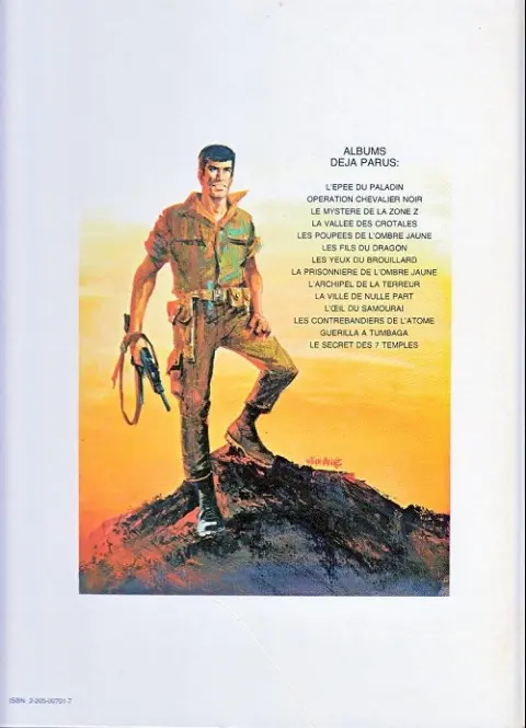 Verso de l'album Bob Morane Tome 17 L'œil du samouraï