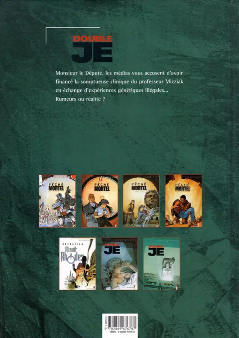 Verso de l'album Double JE Tome 1