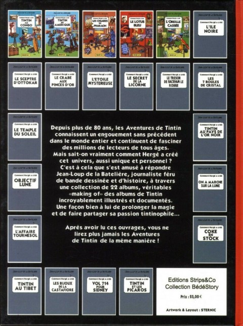 Verso de l'album Comment Hergé a créé... Tome 5 L'oreille cassée