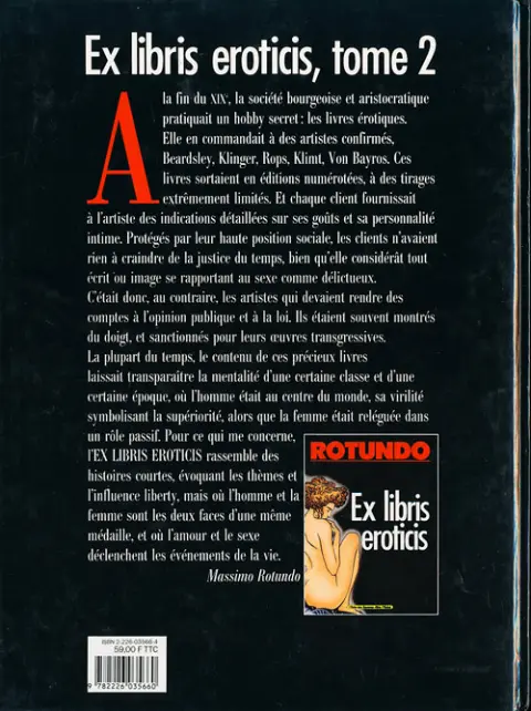 Verso de l'album Ex libris Eroticis Tome 2