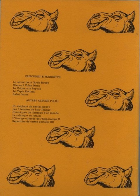 Verso de l'album Fripounet et Marisette P.B.D.I. Tome 5 Safari Jaune