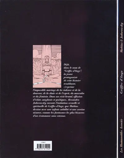 Verso de l'album Griffes d'ange