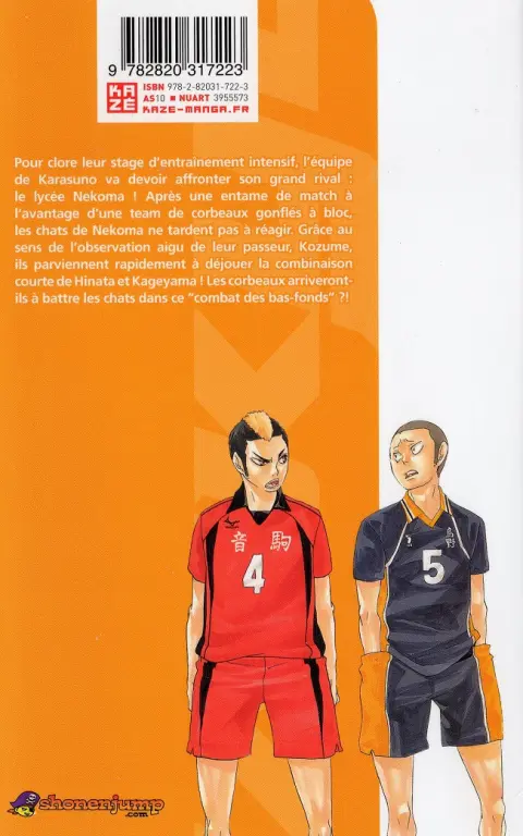 Verso de l'album Haikyu !! Les As du Volley 4