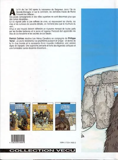 Verso de l'album Les Héros cavaliers Tome 3 Mark de Cornwall