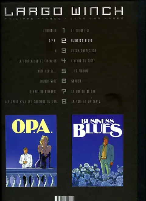 Verso de l'album Largo Winch Tome 2 O.P.A. / Business blues