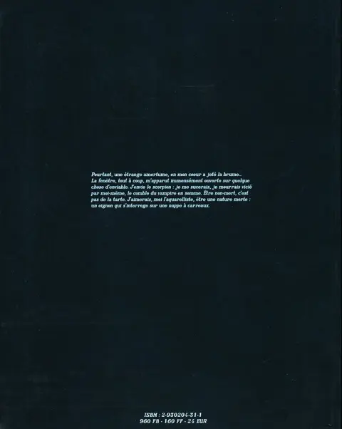 Verso de l'album Lettres au maire de V. Tome 2 Autoportrait du vampire d'en face