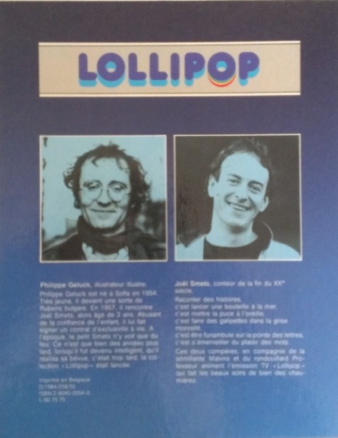 Verso de l'album Lollipop RTBF Tome 3 De l'autre côté de l'image...