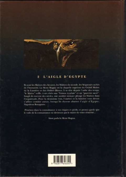 Verso de l'album Mens Magna Tome 2 L'aigle d'Égypte