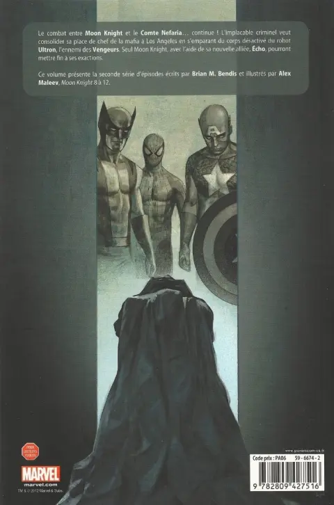 Verso de l'album Moon Knight Tome 2 Bas les masques