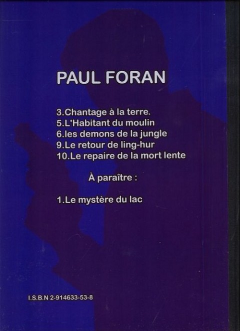Verso de l'album Paul Foran Tome 9 Le retour du Ling-hur