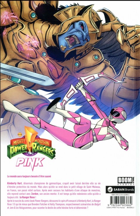 Verso de l'album Mighty Morphin Power Rangers Pink