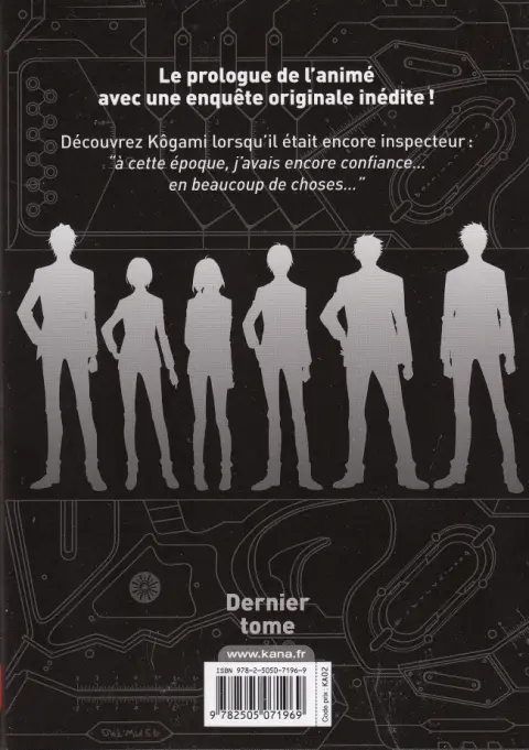 Verso de l'album Psycho-Pass - Inspecteur Shinya Kôgami 6