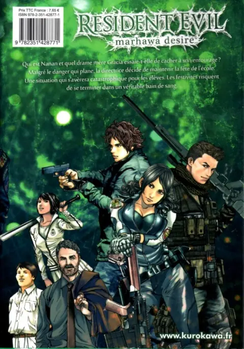 Verso de l'album Resident Evil - Marhawa desire 3