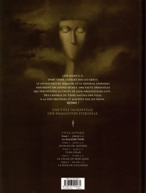 Verso de l'album Roma Tome 1 La malédiction